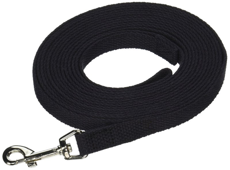 OmniPet Cotton Dog Training Lead for Dogs, 15', Black